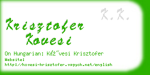 krisztofer kovesi business card